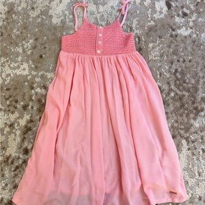 Tahari Pink Buttoned Kids Dress